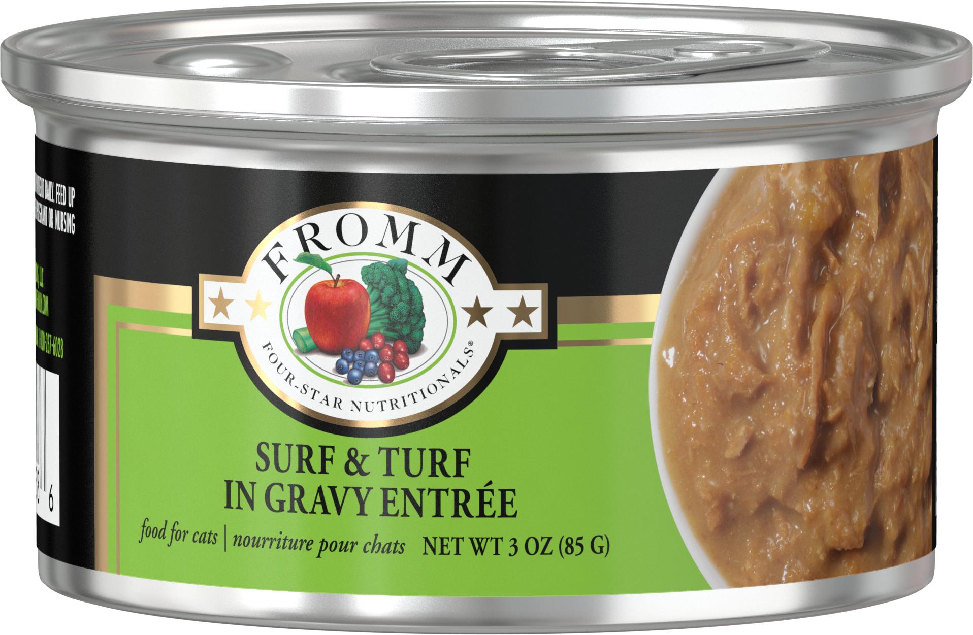 Fromm Four-Star Nutritionals Surf & Turf in Gravy Entree Wet Cat Food Can, 3-oz