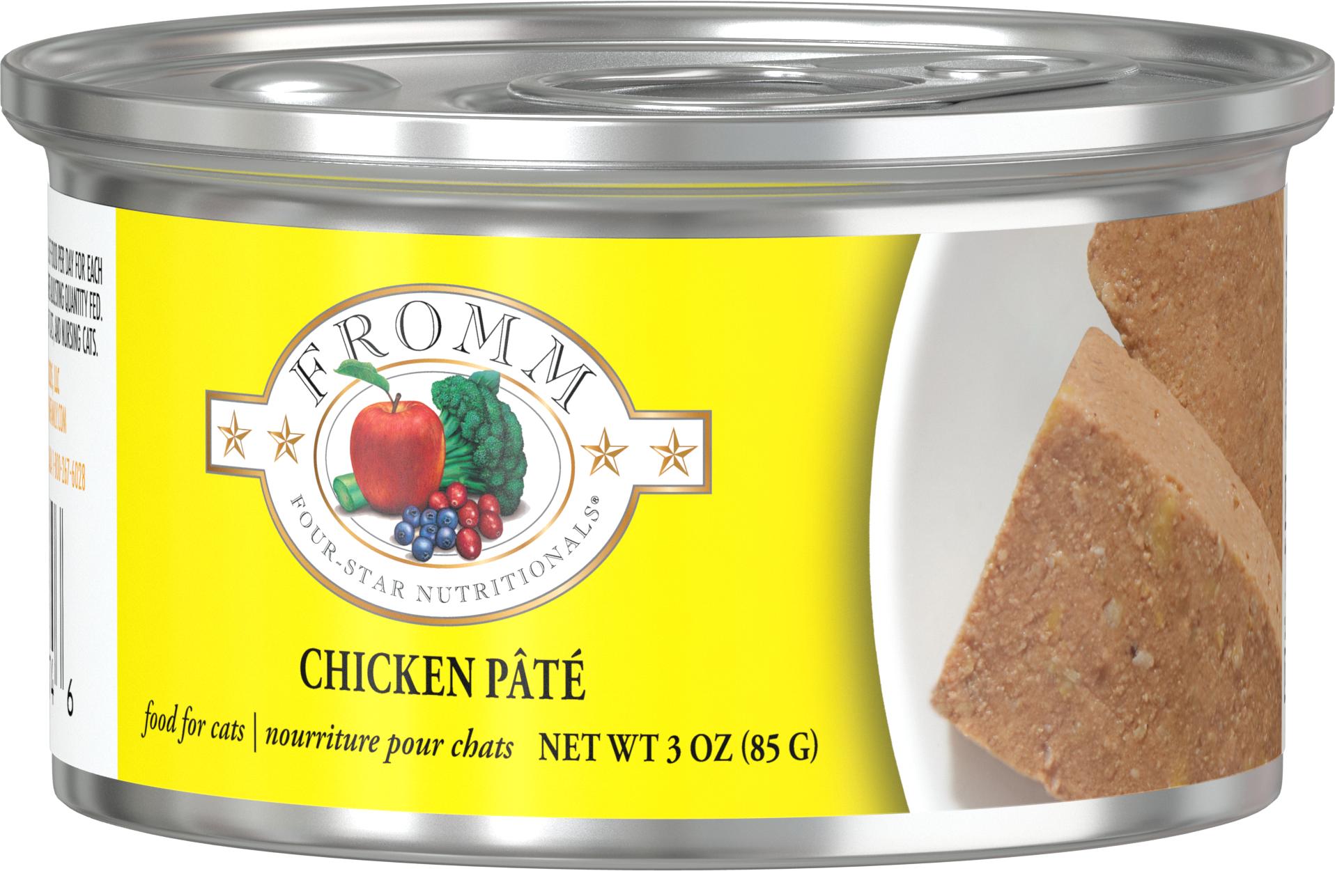 Fromm Four-Star Nutritionals Chicken Pate Wet Cat Food Can, 3-oz