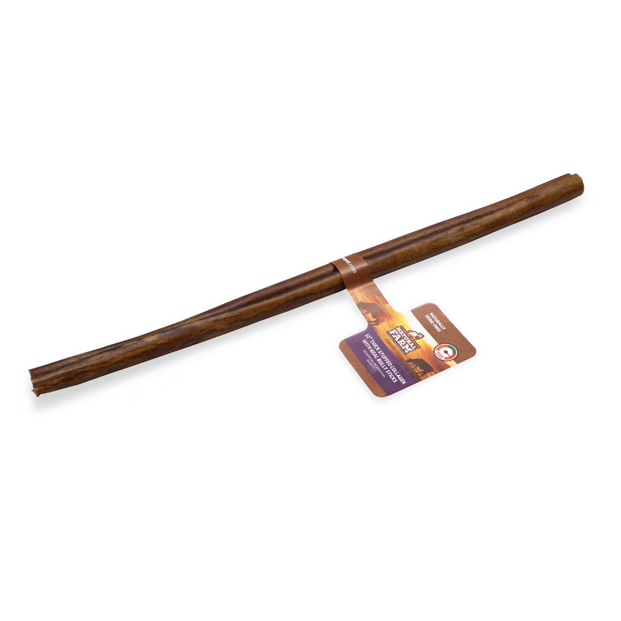 Natural Farm Thick Stuffed Collagen Stick with Bully Stick Dog Treats, 6-in, 1-count