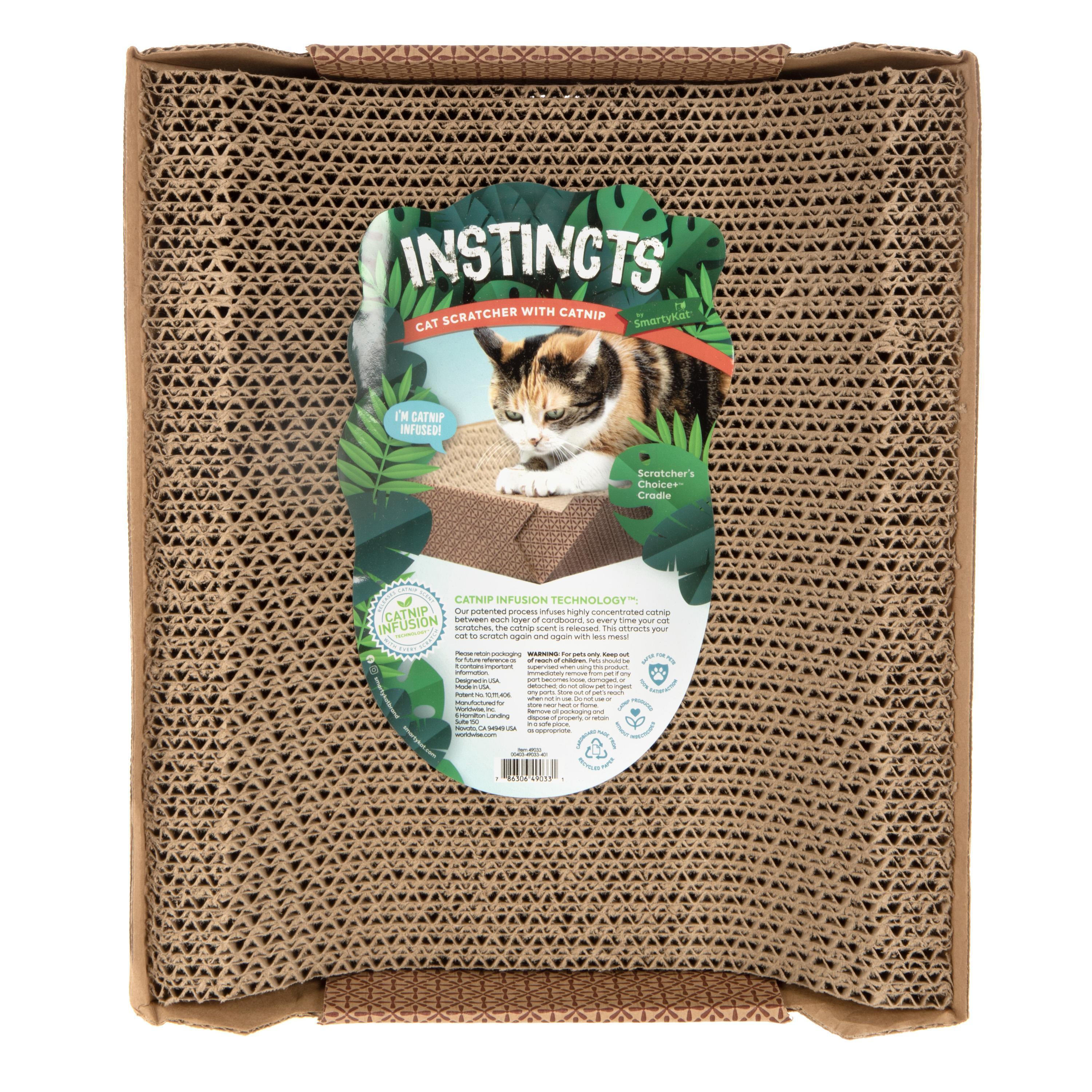 SmartyKat Instincts Scratcher's Choice+ Cradle Catnip-Infused Corrugate Cat Scratcher & Lounge