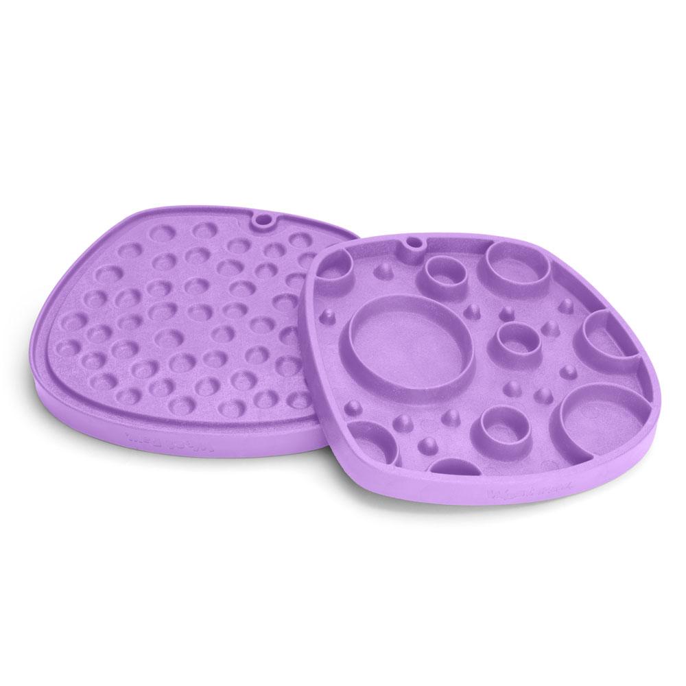 West Paw Seaflex Feast Mat Bubbles Dog Slow Feeder, Lavender, 10-in x 10-in