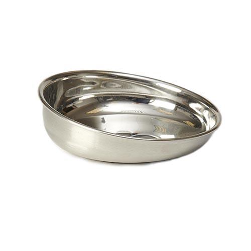 PetRageous Bermuda Shallow Slanted Stainless Bowl with Paw for Dogs & Cats, 1-cup