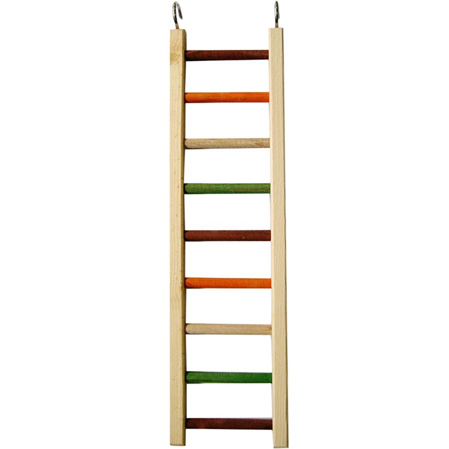 A&E Cage Company Happy Beaks Wooden Hanging Ladder Bird Toy, 20-in
