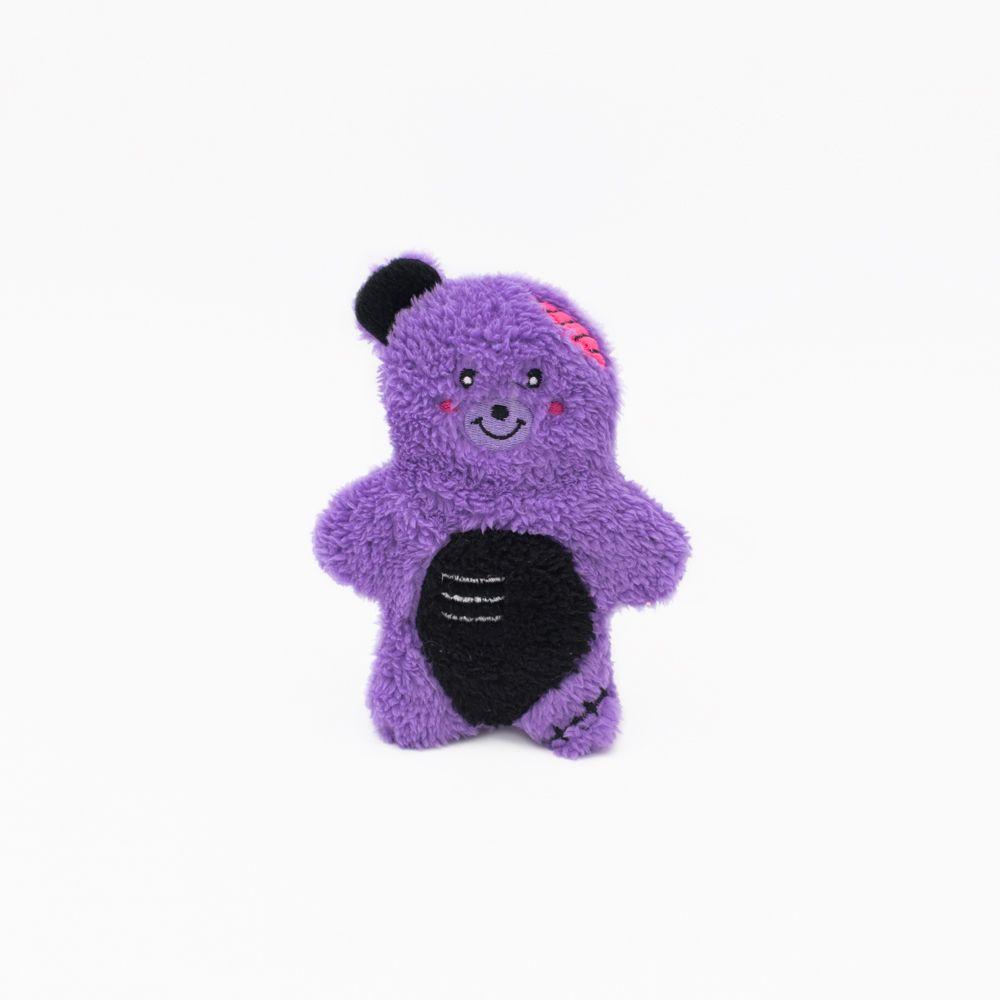 ZippyPaws Halloween Bonez Zombie Bear Dog Toy, Purple