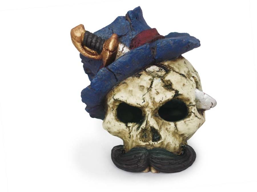 Weco Wecorama Catacombs Battle Skull Aquarium Ornament, 3.8-in