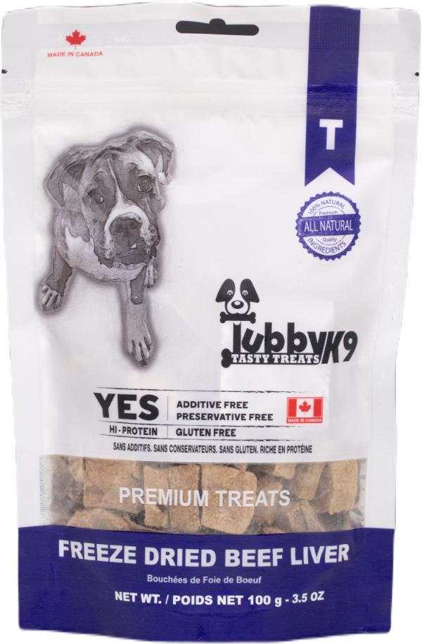 TubbyK9 Beef Liver Freeze-Dried Dog Treats, 100-gram