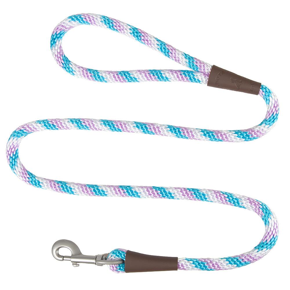 Mendota Pet Small Snap Striped Dog Leash, Twist Jellybean, 3/8-in x 6-ft