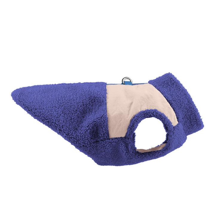 Gooby Zip Up Sherpa Dog Vest, Purple, Medium