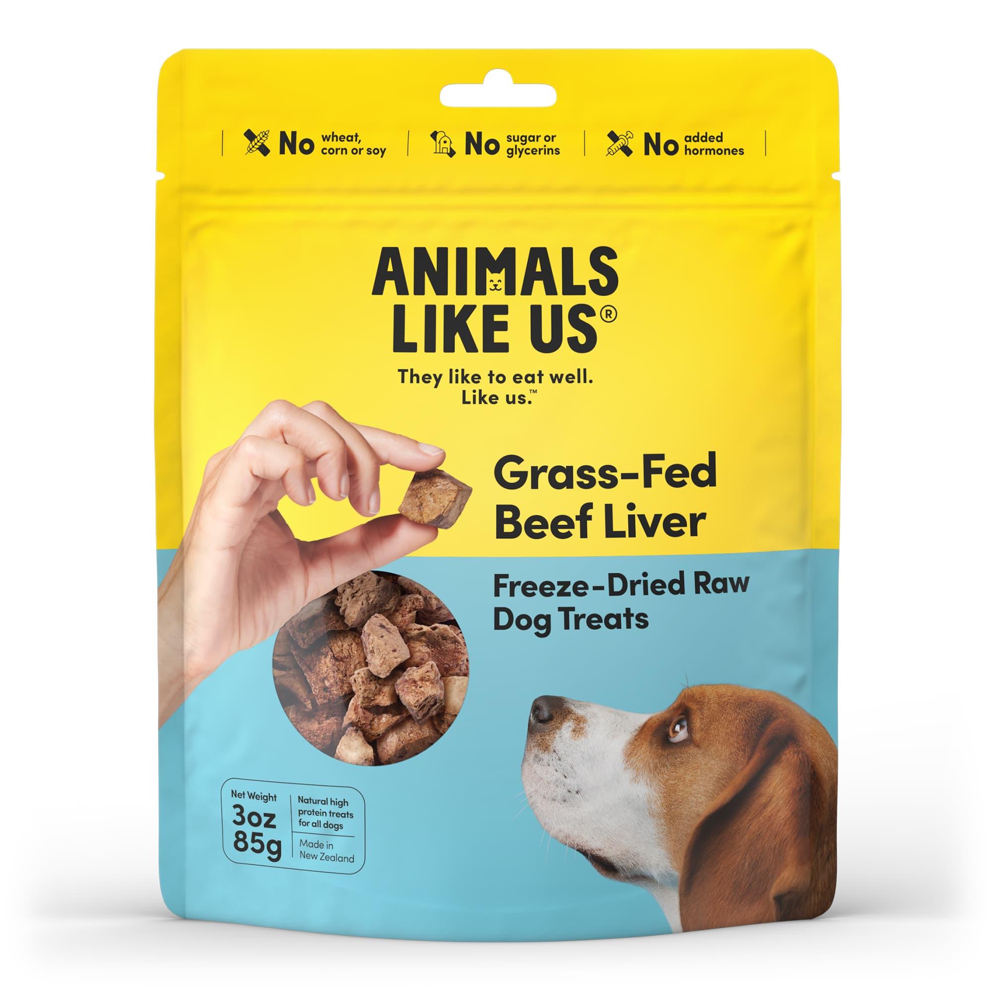 Animals Like Us Beef Liver Freeze-Dried Dog Treats, 3-oz