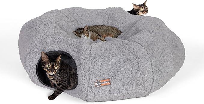 K&H Donut Tunnel Bed for Cats, 28 x 28 x 9-in