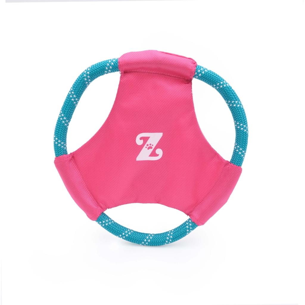 ZippyPaws Rope Gliderz Dog Toy, Magenta