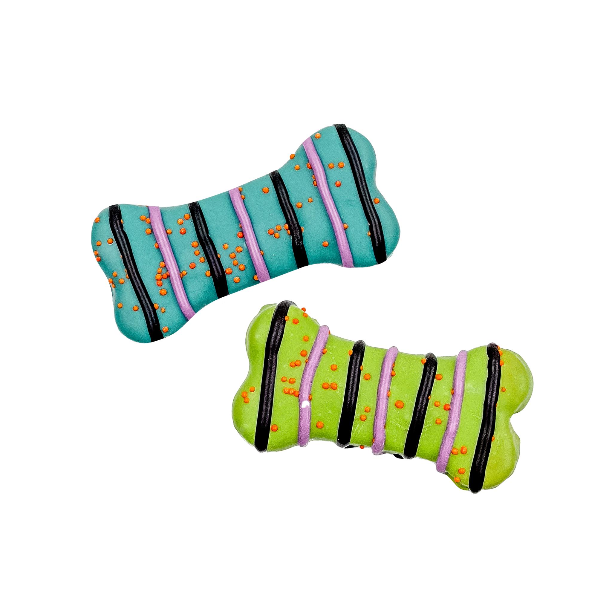 Bosco & Roxy's Halloween Bone Appetit! Striped Dipped Bones Dog Treats