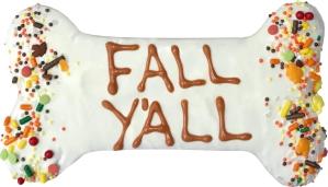 Preppy Puppy Fall Y'all Bone Dog Treats, 5.5-in (Size: 5.5-in)