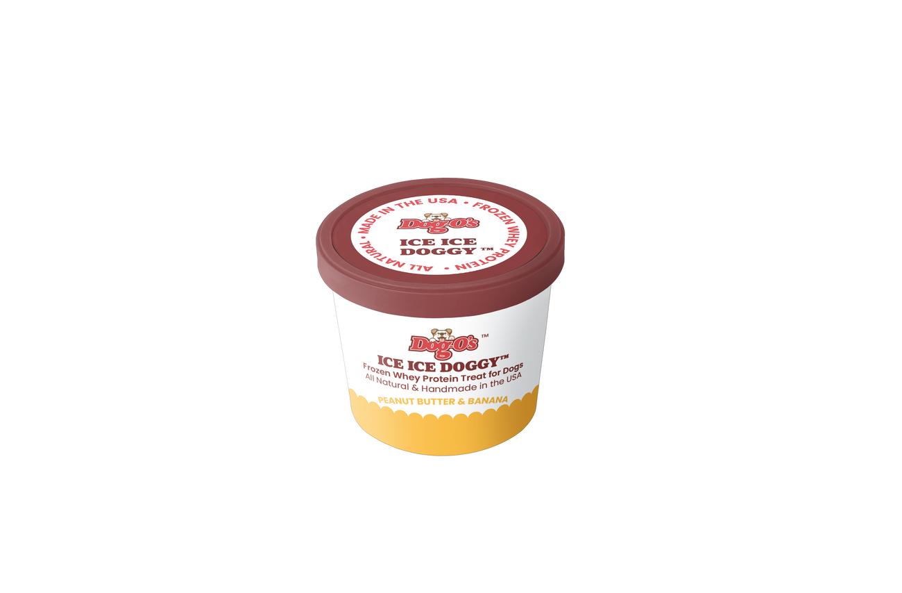 Dog-O's Ice Ice Doggy Banana & Peanut Butter Whey Protein Frozen Dog Treats, 3-oz