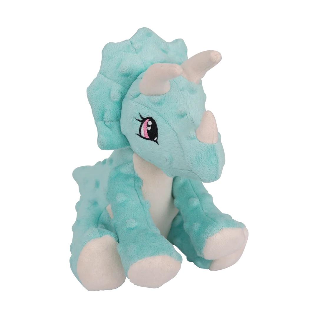 Snugarooz Talia the Triceratops Plush Dog Toy, 8.5-in