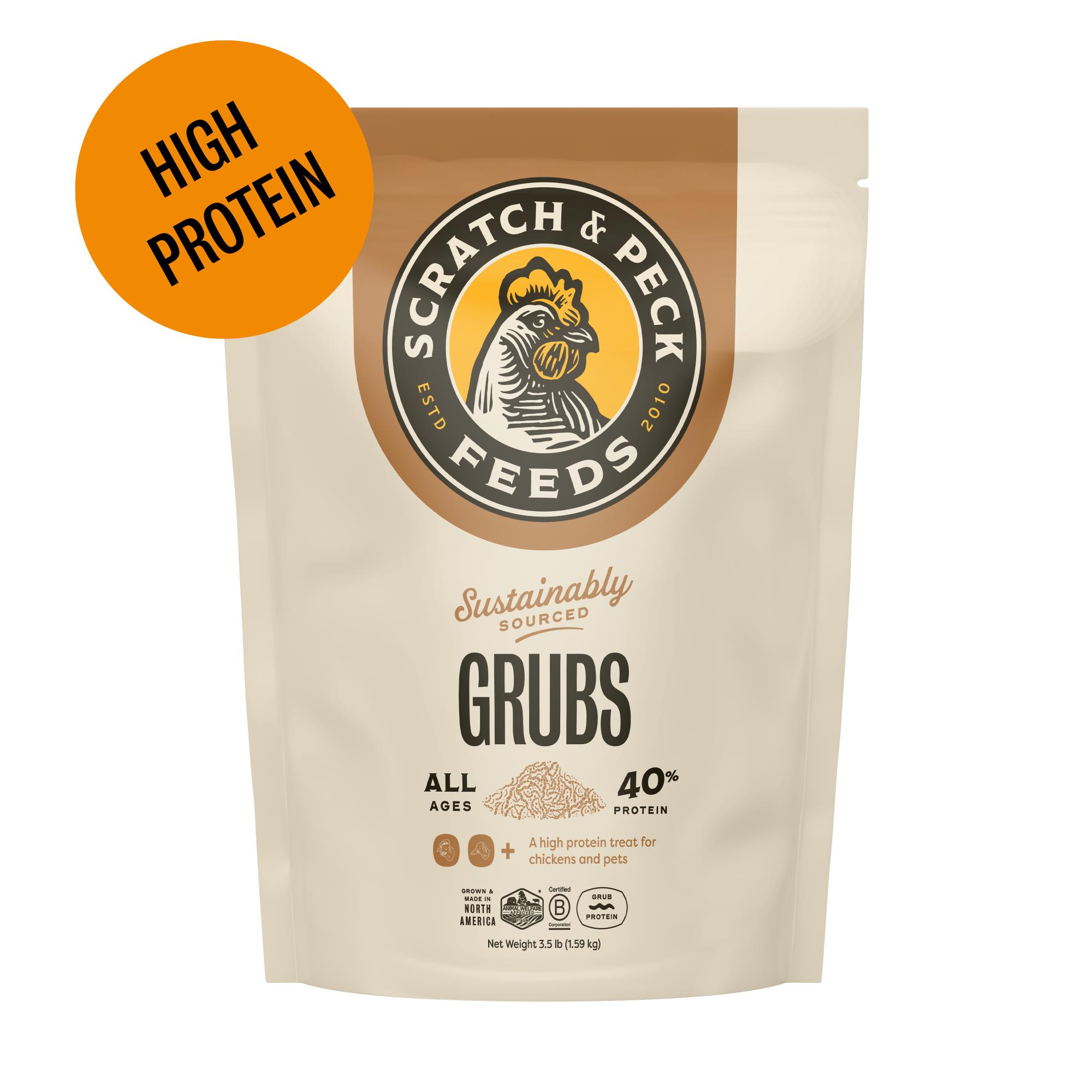 Scratch & Peck Grubs Livestock Treats, 8-lb