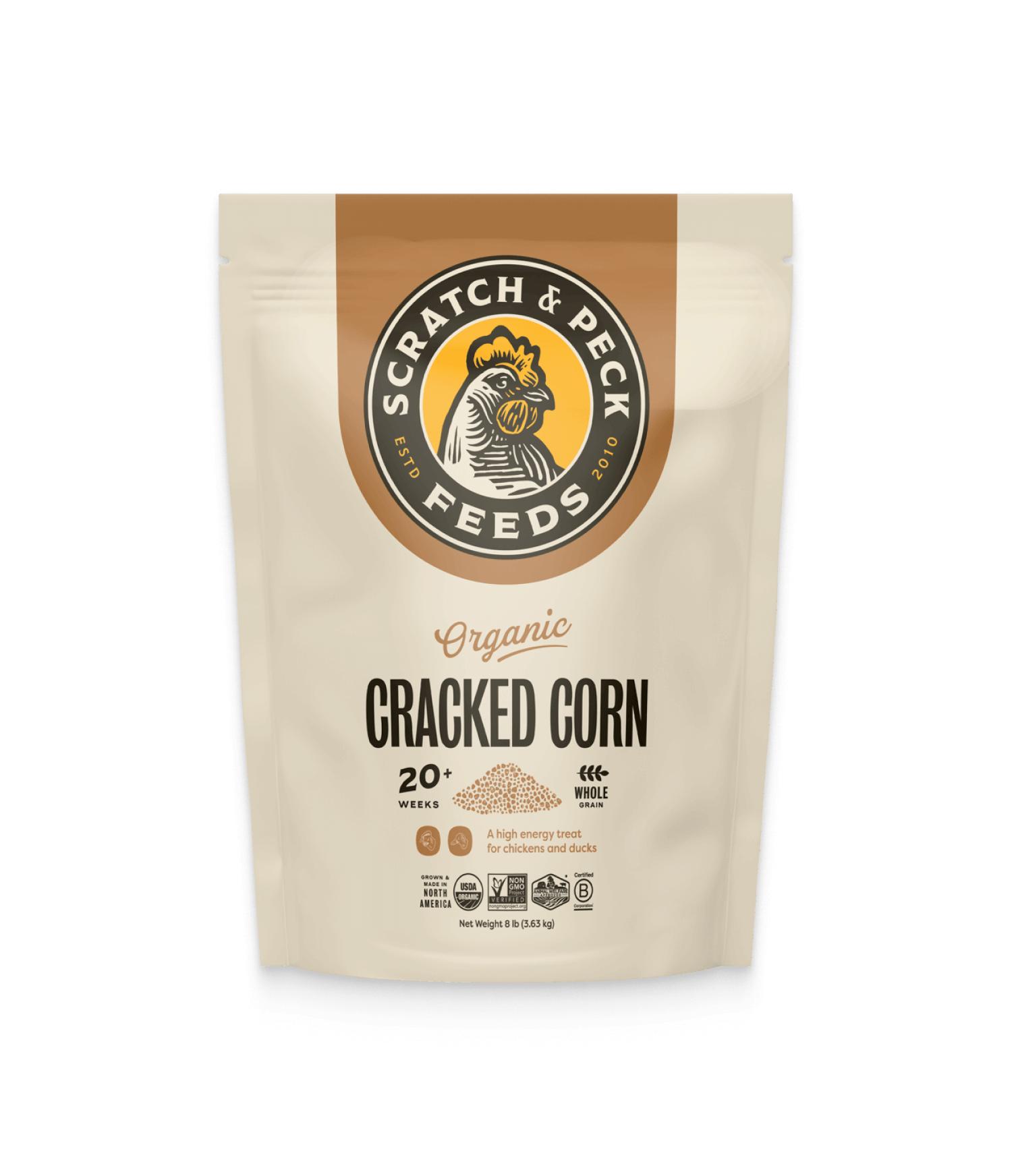 Scratch & Peck Organic Cracked Corn Livestock Treats