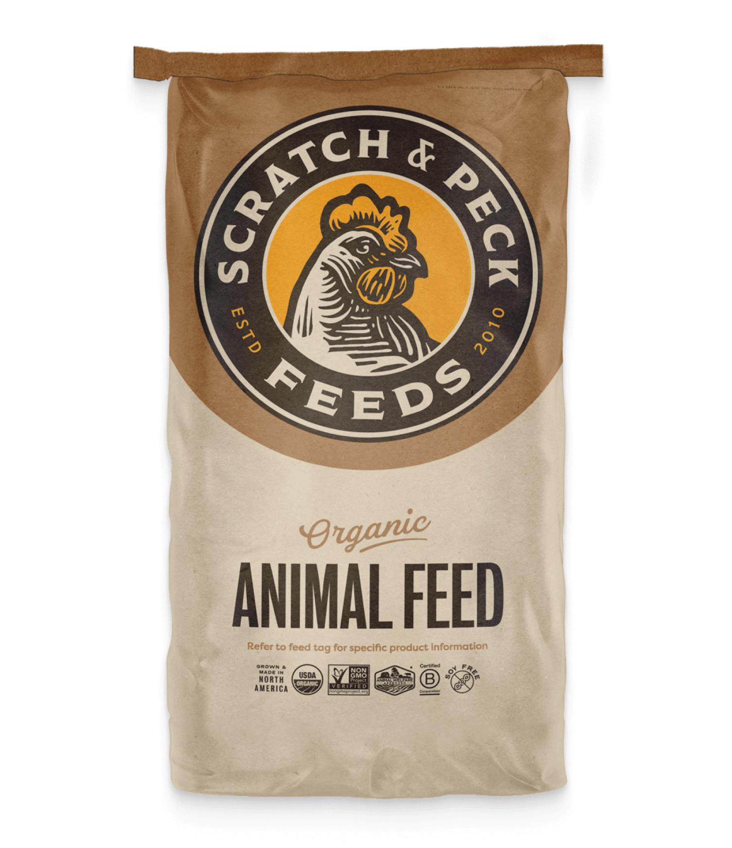 Scratch & Peck Organic Grower Mash + Corn Broiler Poultry Feed