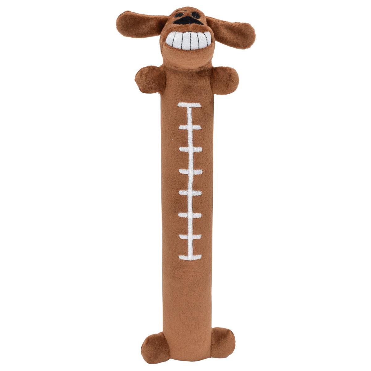 Multipet Tailgate Football Loofa Dog Toy, 12-in