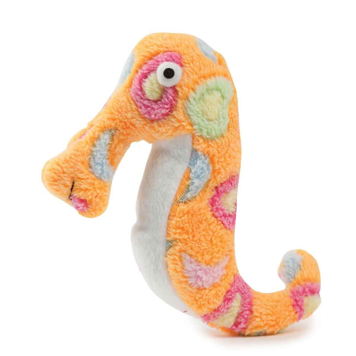 Zanies Sea Charmers Seahorse Dog Toy, Orange