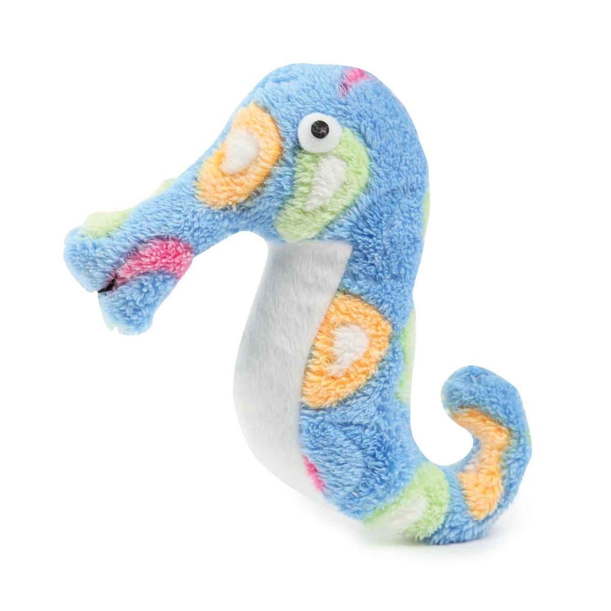 Zanies Sea Charmers Seahorse Dog Toy, Blue