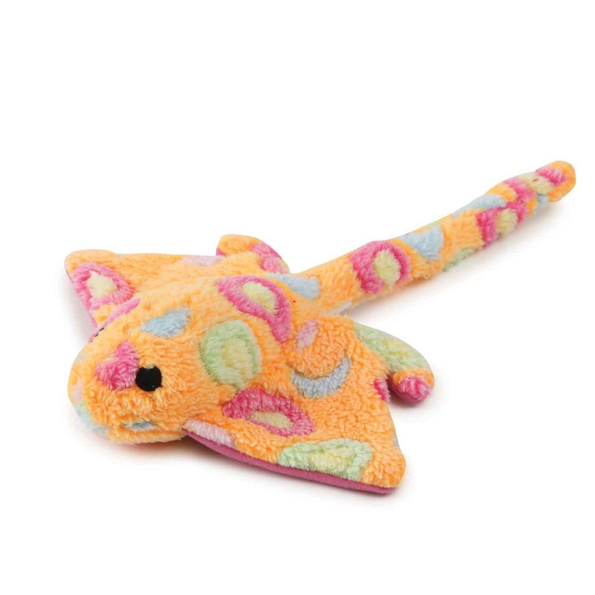 Zanies Sea Charmers Stingray Dog Toy, Orange