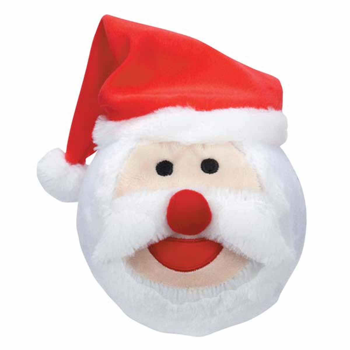 GRRiggles Snowball Gang Santa Dog Toy, 5-in