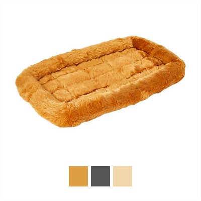 MidWest Quiet Time Fleece Pet Bed & Crate Mat, Cinnamon, 42-in