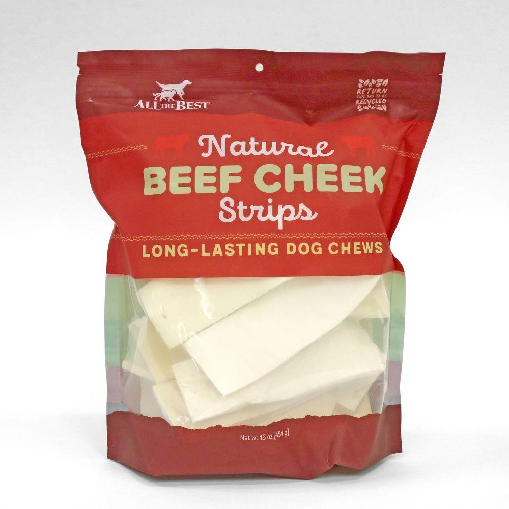 All The Best Natural Beef Cheek Strips Dog Treats