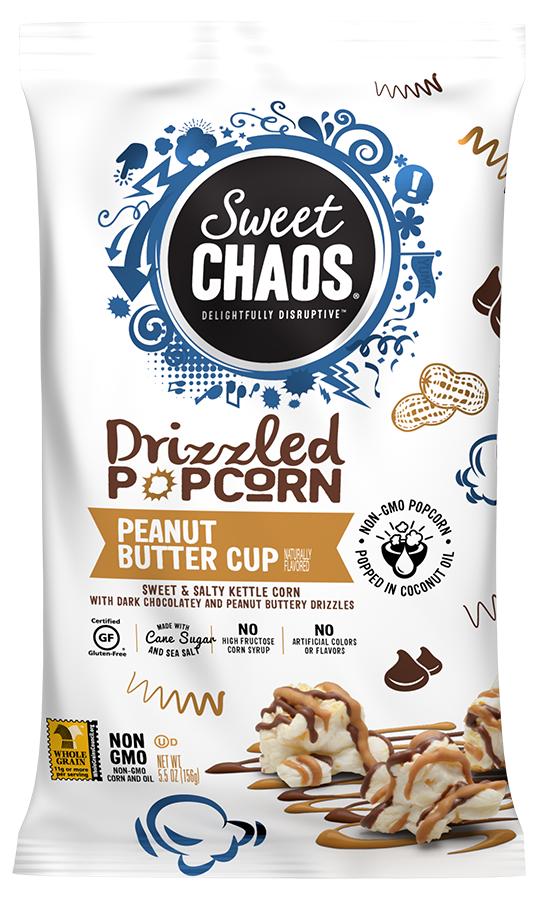 Sweet Chaos Drizzled Popcorn Peanut Butter Cup, 5.5-oz