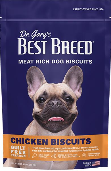 Dr. Gary's Best Breed Chicken Biscuits Dog Treats, 8-oz
