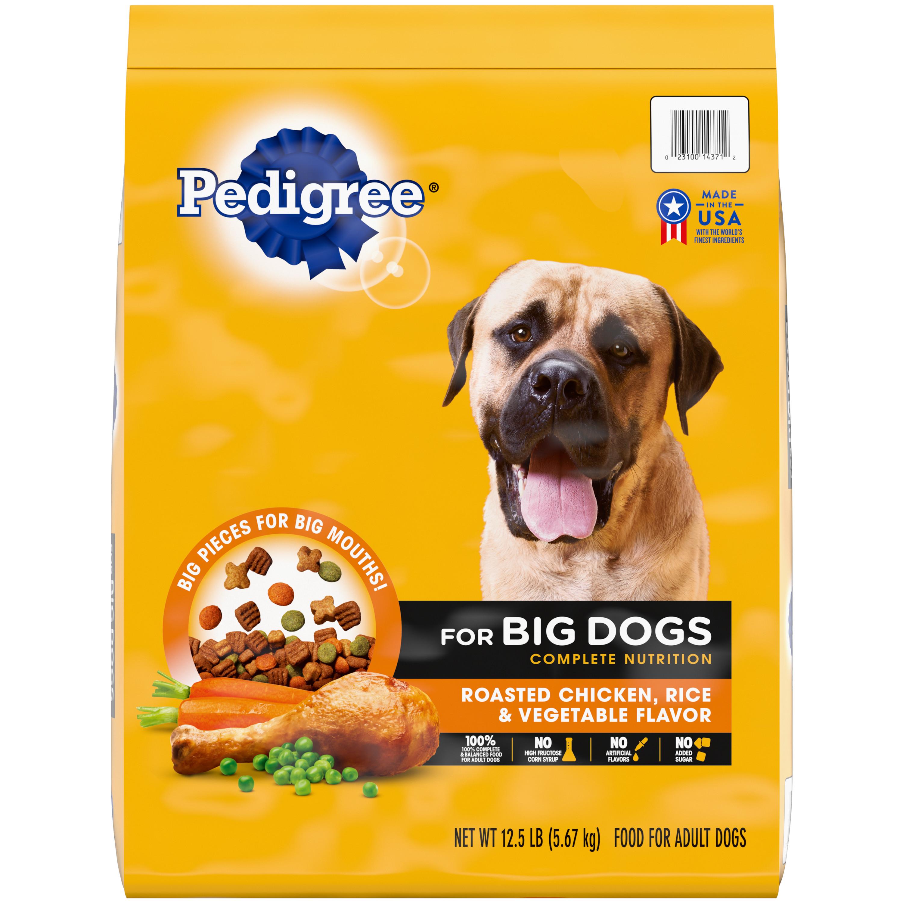 Pedigree Big Dog Adult Complete & Balanced Roasted Chicken, Rice & Vegetable Dry Dog Food