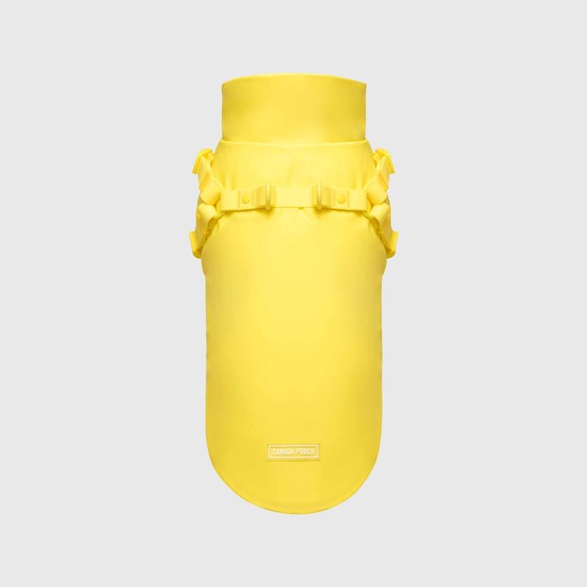 Canada Pooch Dog Harness Raincoat, Yellow, 12