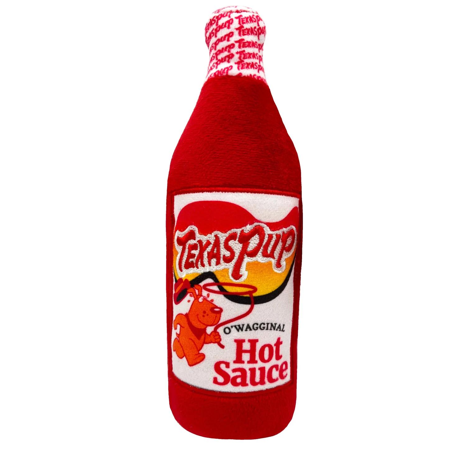 Huxley & Kent Power Plush Texas Pup Hot Sauce Dog Toy, Large