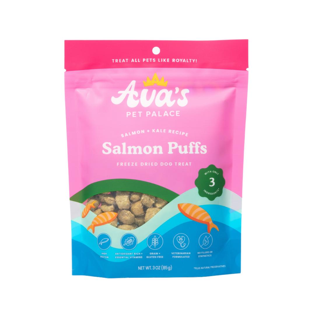 Ava's Pet Palace Salmon Puffs Freeze-Dried Dog Treats, 3-oz