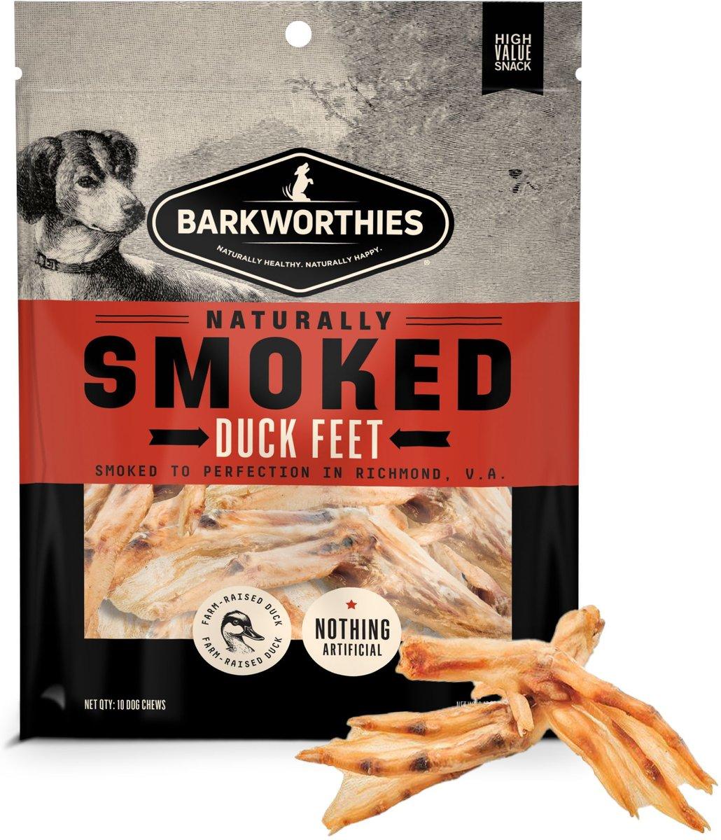 Barkworthies Smoked Duck Feet Dog Treats