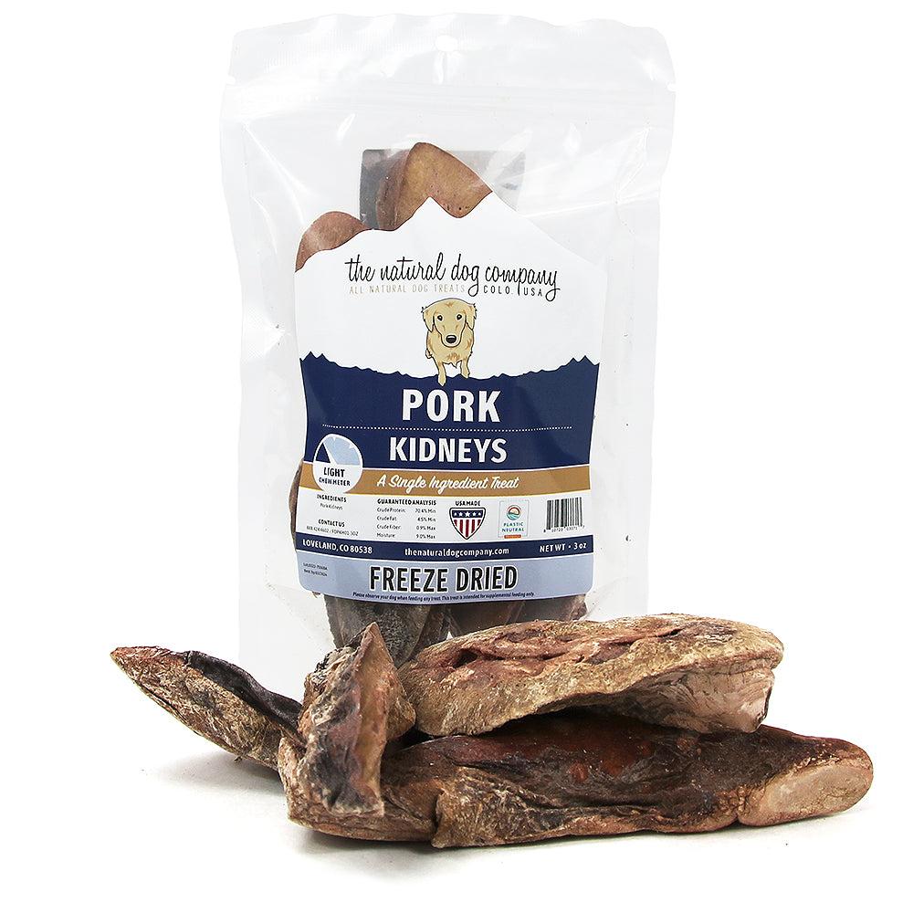 Tuesday's Natural Dog Company Pork Kidneys Freeze-Dried Dog Treats, 3-oz
