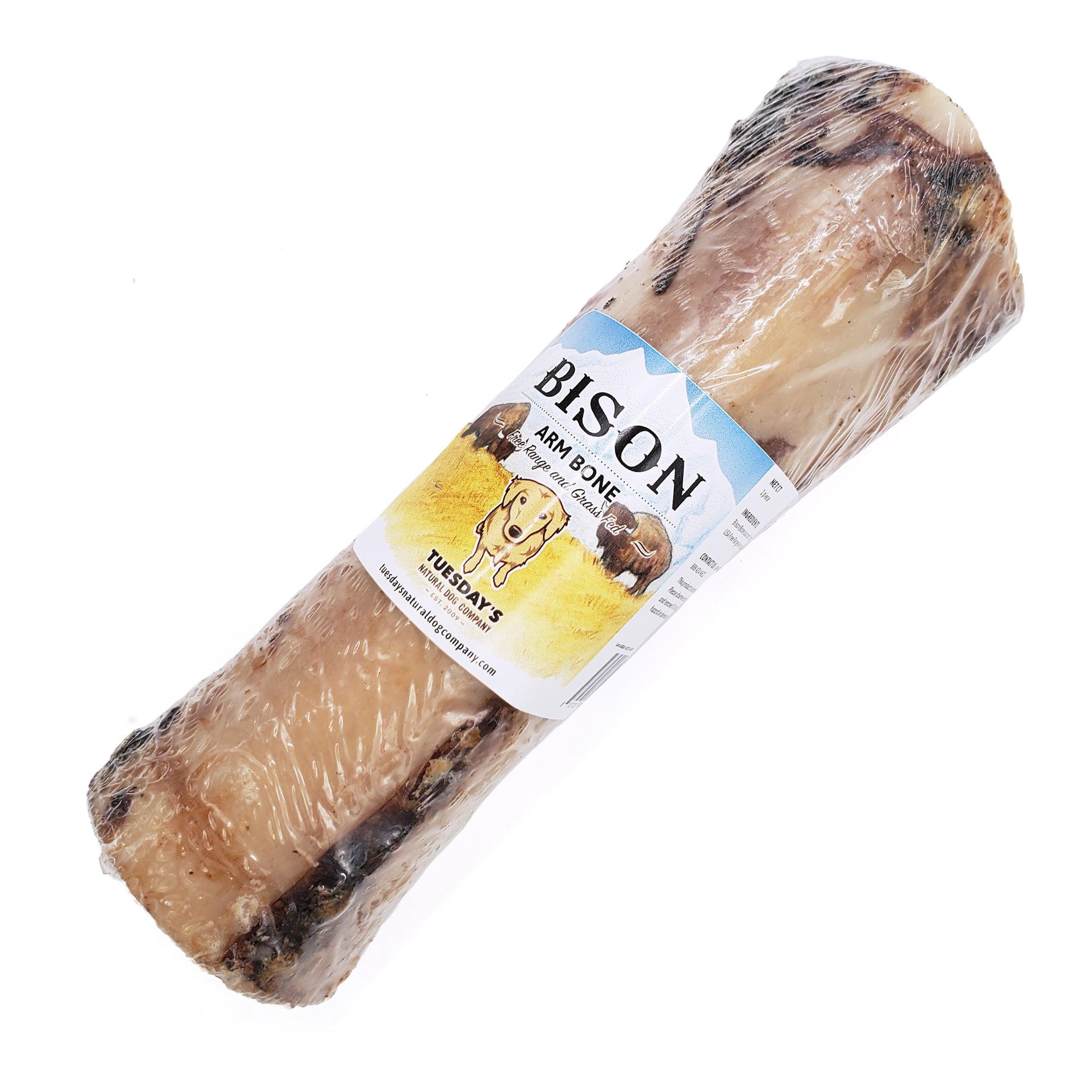 Tuesday's Natural Dog Company Bison Arm Bone Dog Treats, 1-count