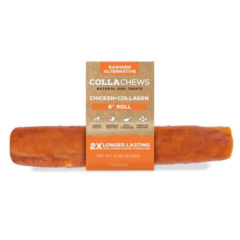 CollaChews Collagen Rolls Chicken Dog Treats, 6-in, 1-count