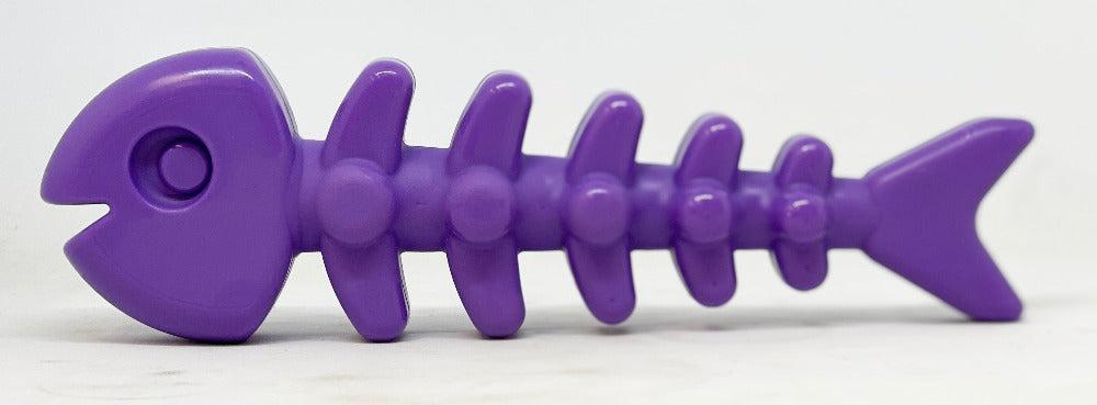SodaPup Fish Bone Ultra Durable Nylon Chew Dog Toy, Purple