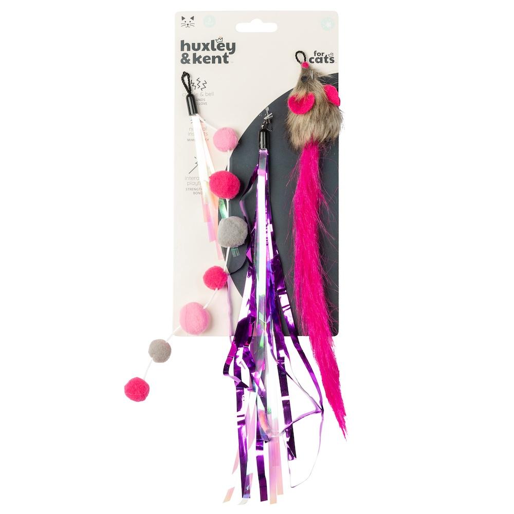 Huxley & Kent Mouse Tails Teasers Refill Cat Toy, Pink