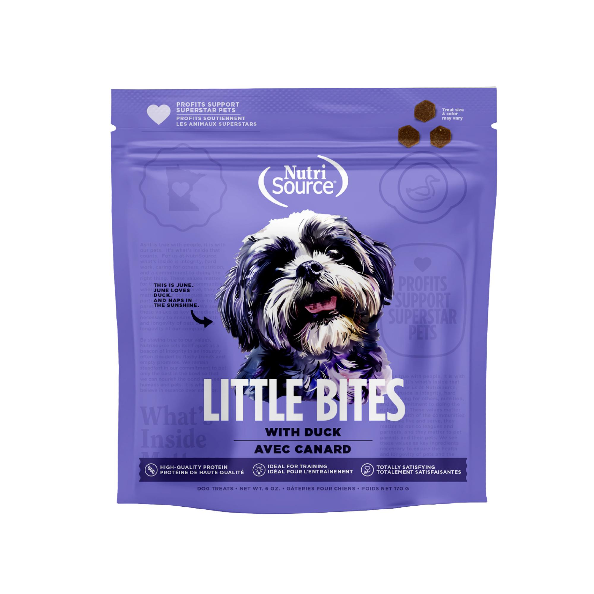 NutriSource Little Bites Duck Dog Treats, 6-oz