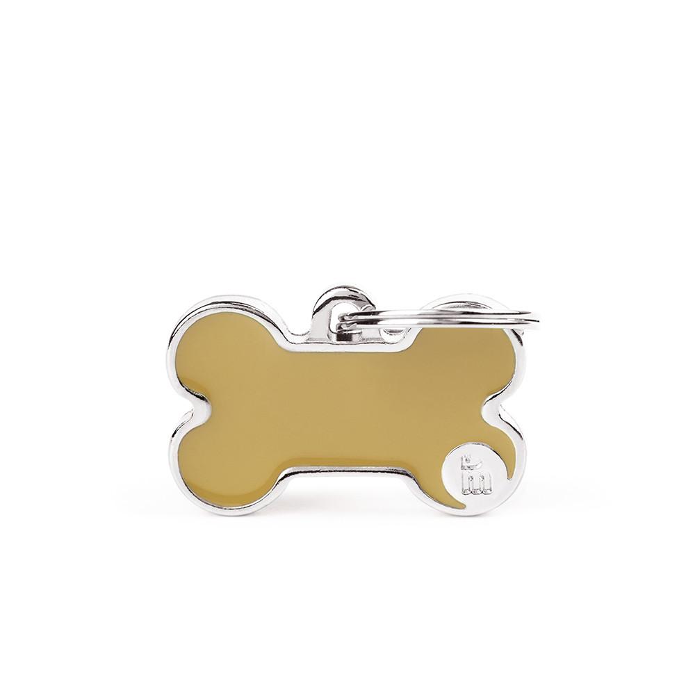 MyFamily Basic Handmade Bone Pet ID Tag, Brown