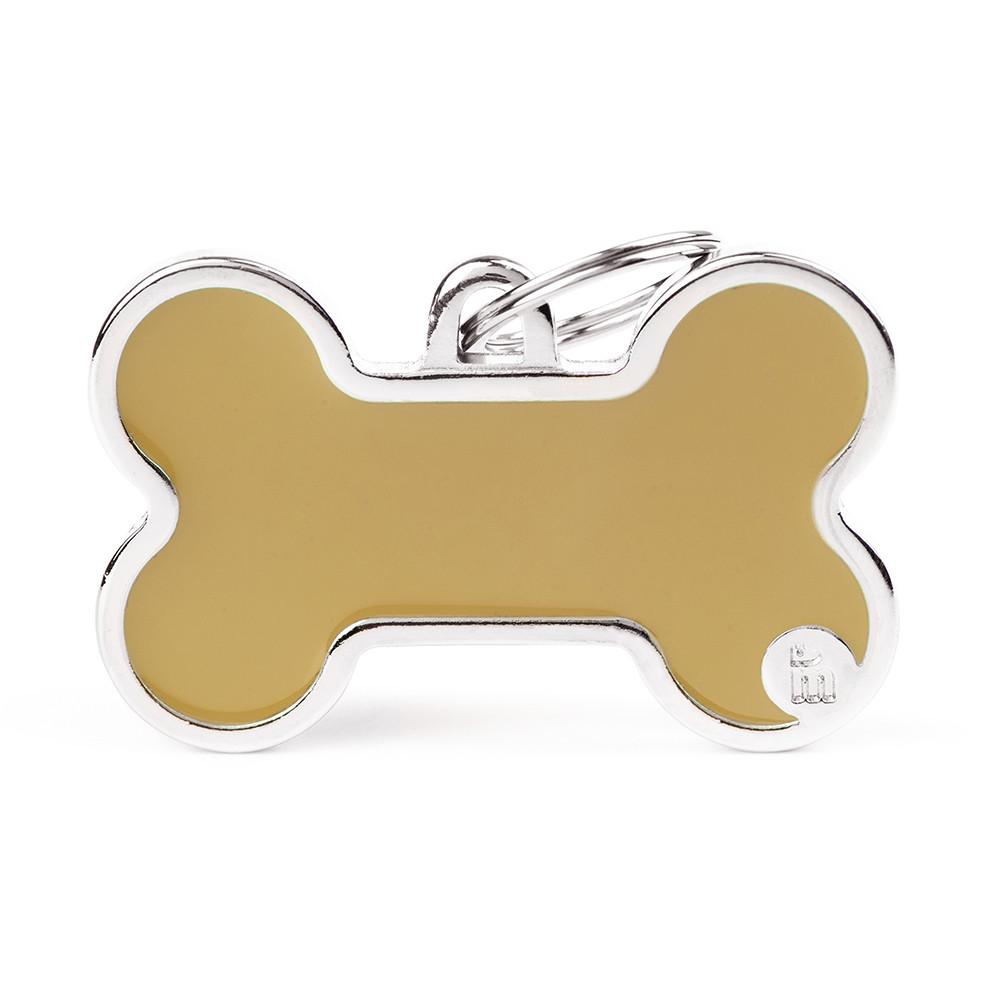 MyFamily Basic Handmade Bone Pet ID Tag, Brown, X-Large
