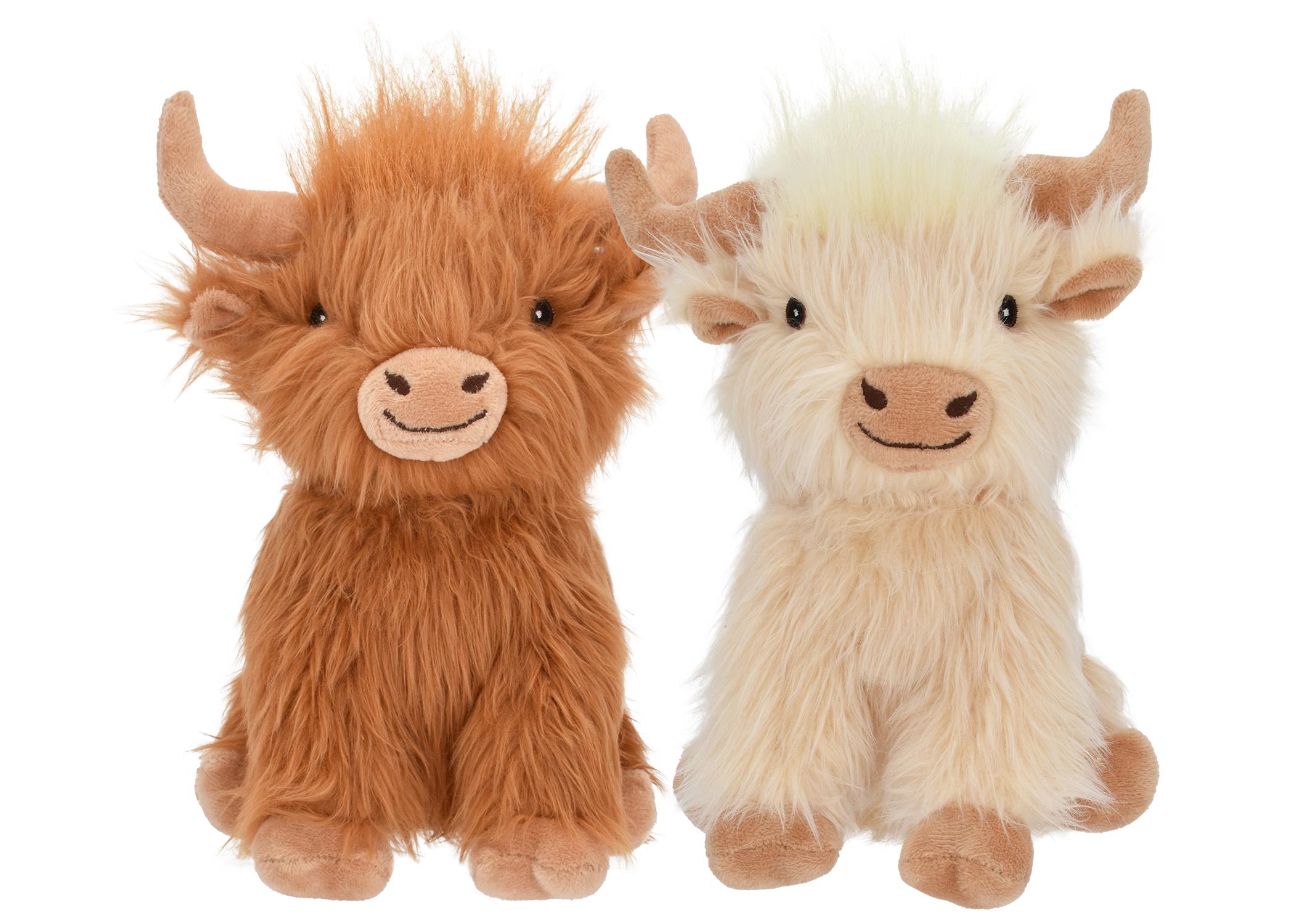 Multipet Highland Cow Plush Dog Toy, Assorted, 8-in
