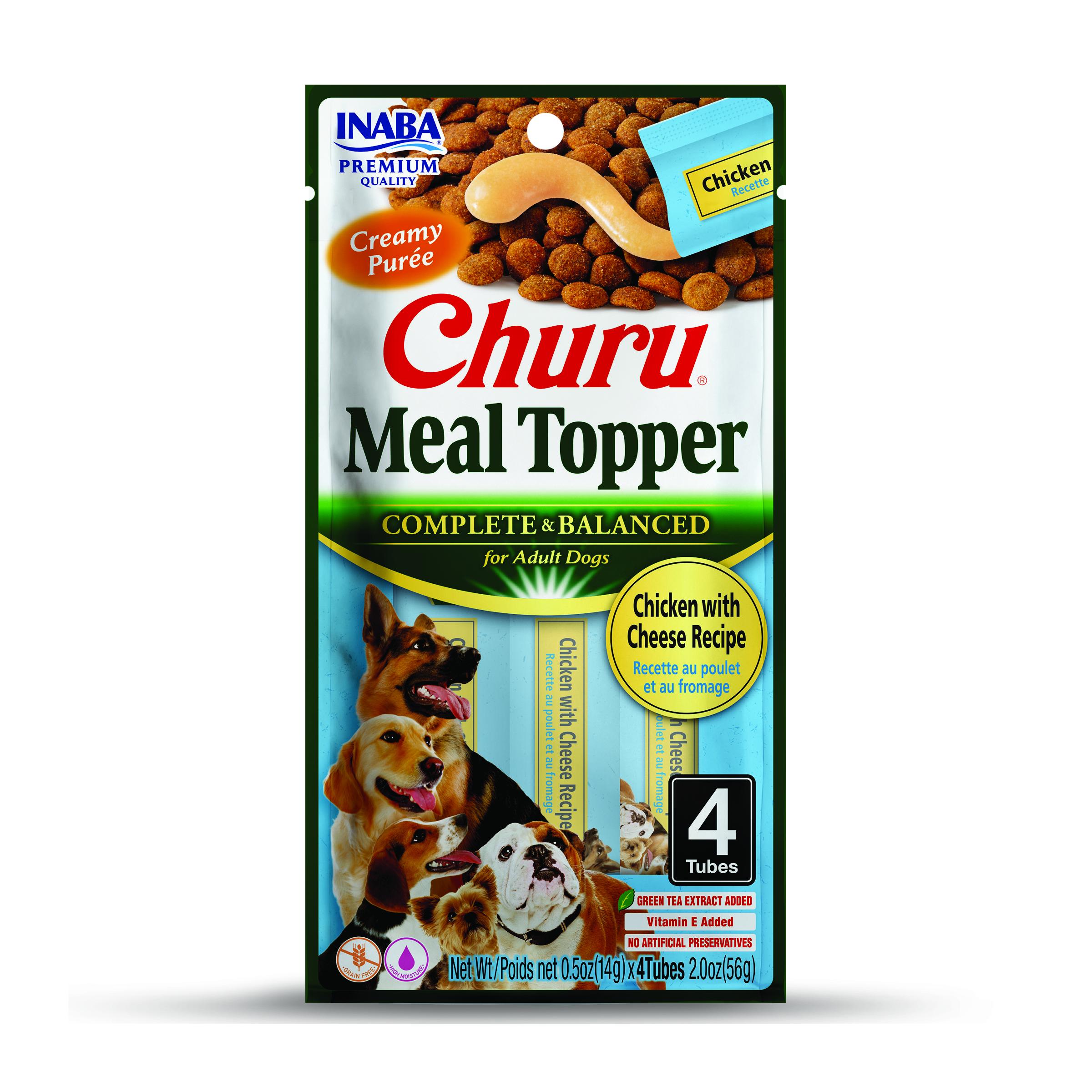 INABA Churu Meal Topper Chicken with Cheese for Dogs, 4-pk, 2-oz