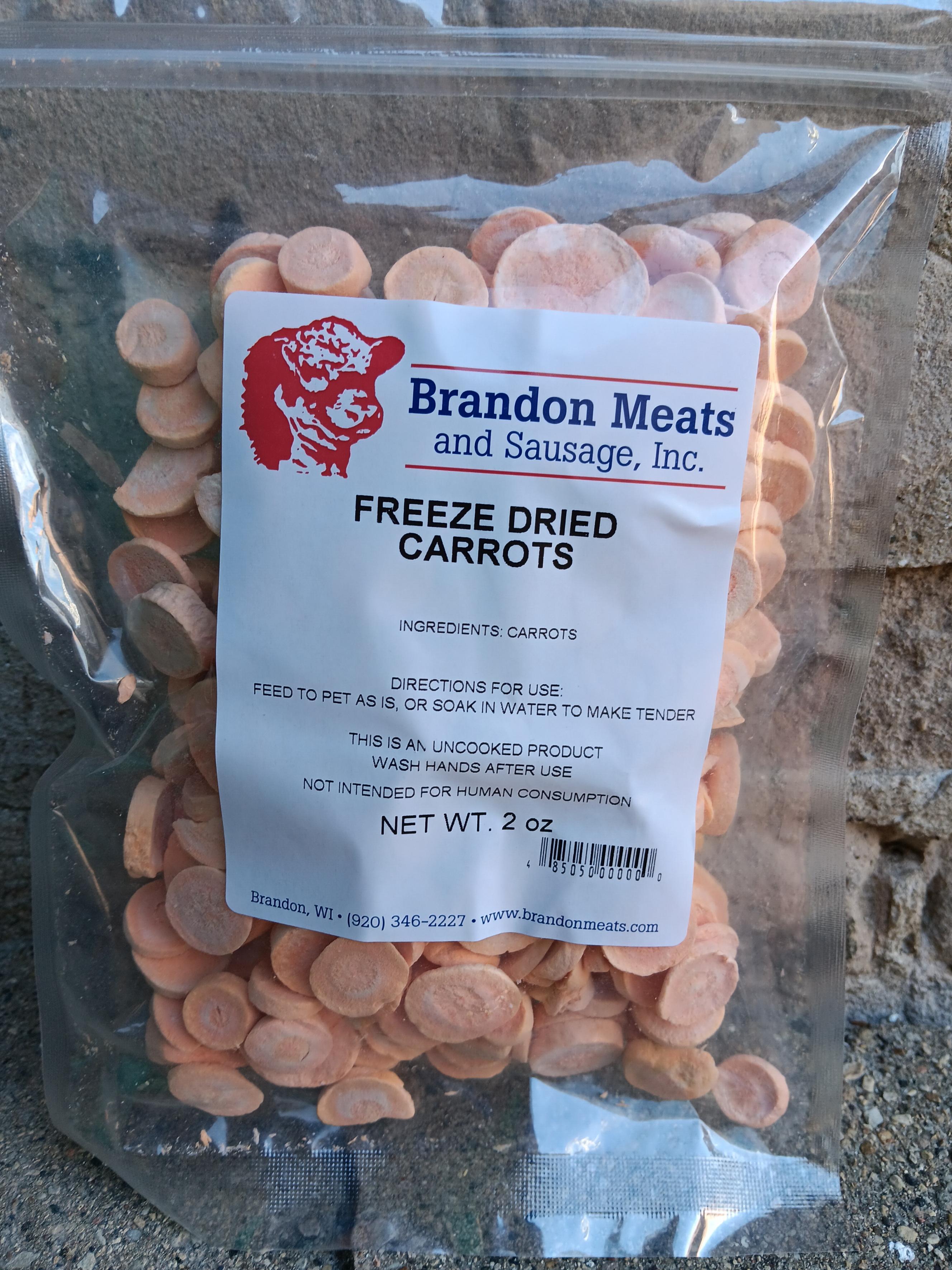 Brandon Meats & Sausage Carrots Freeze-Dried Pet Treats, 2-oz