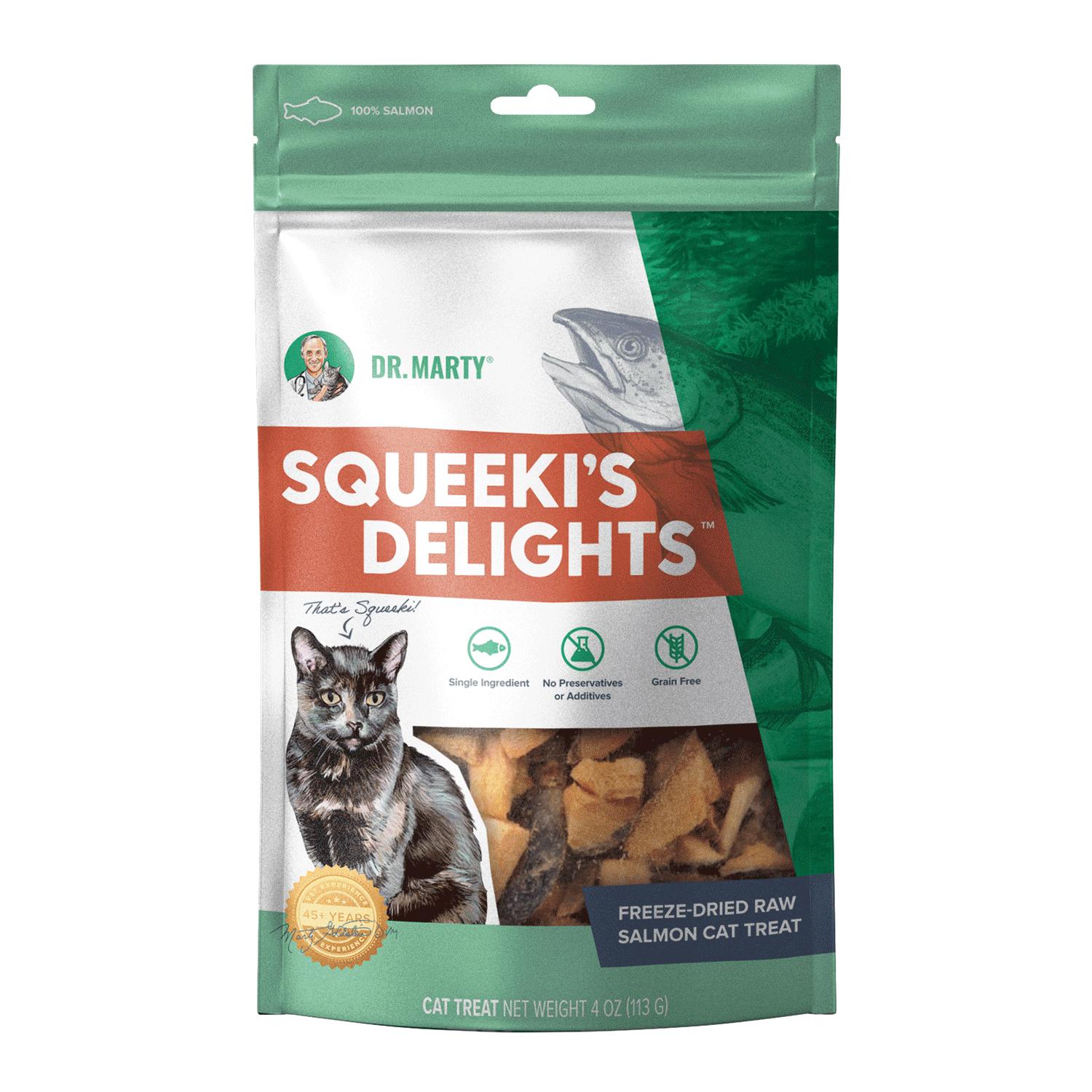 Dr. Marty Squeeki's Delights Salmon Freeze-Dried Raw Cat Treats (CA)