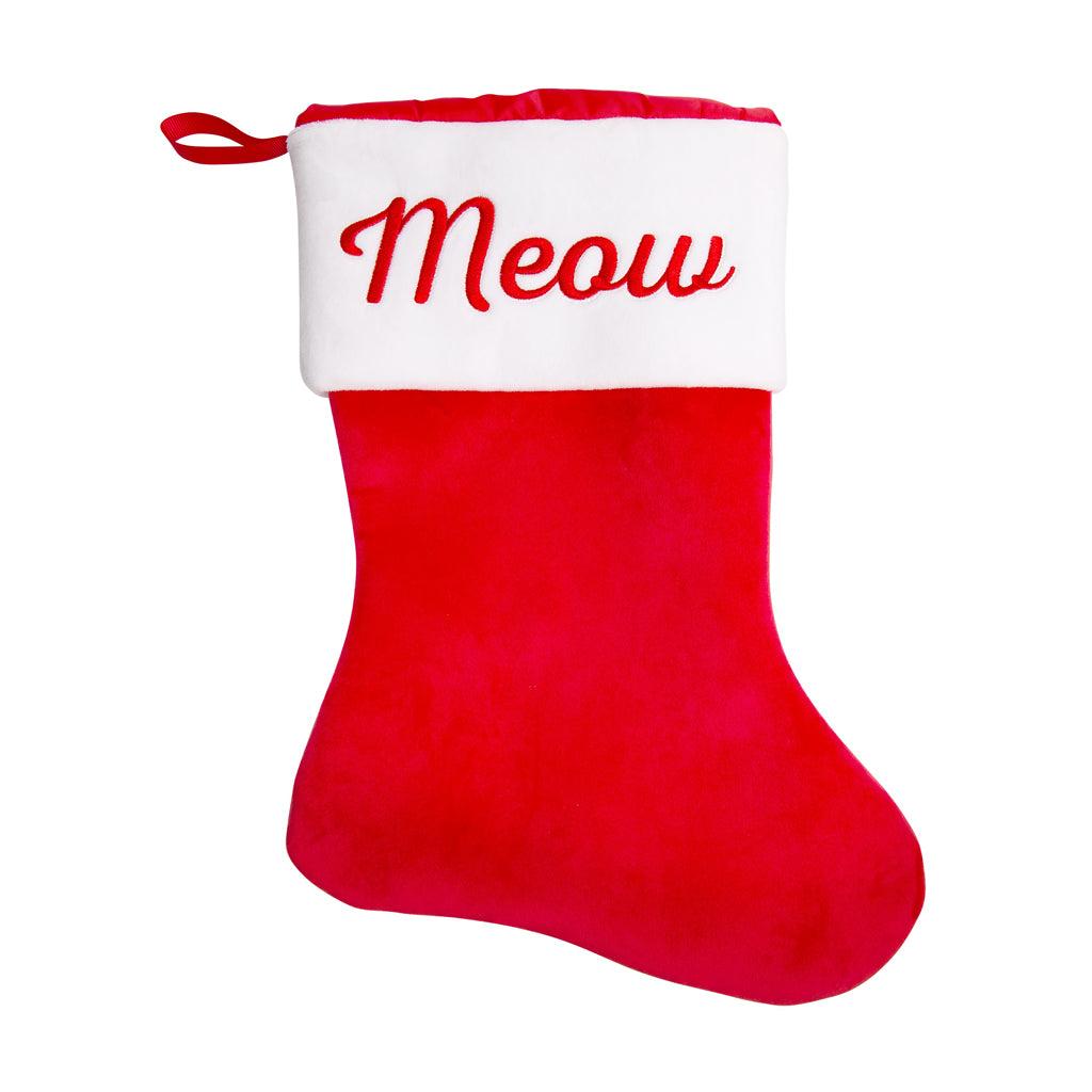 Pearhead Meow Christmas Stocking Cat Toy