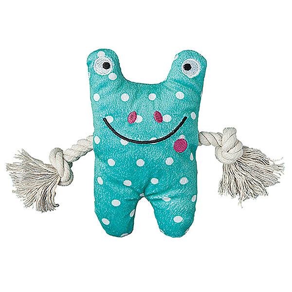 Patchwork Pet Frog Greybar Dog Toy